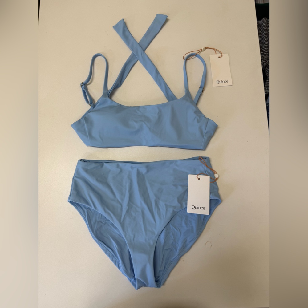 Quince Light Blue Women's Swim Set